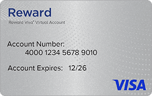 Visa® Reward Virtual Account, 12-Month Fee Down Gift Card USD