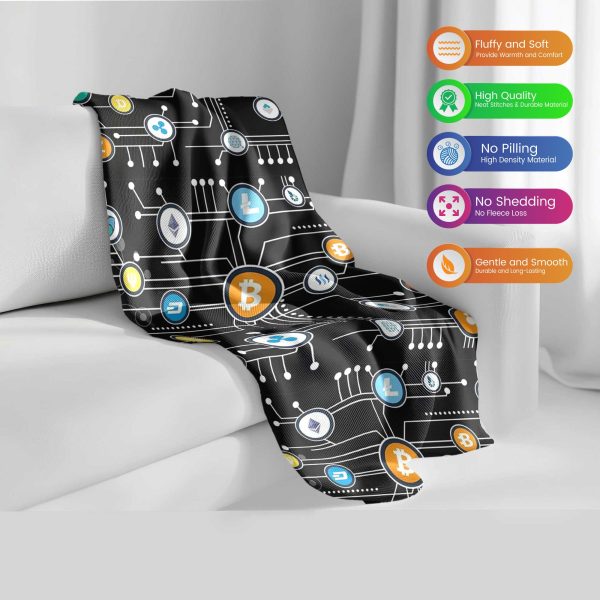 Cryptocurrency Network Printed Comforter - Cozy & Fluffy Digital Asset Bedding - Image 2