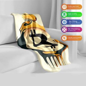 Liquid Gold Bitcoin Dream Plush Blanket