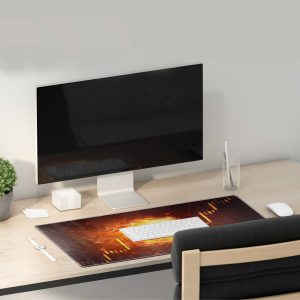 Bitcoin Market Flame Gaming Mouse Pad - Crypto Price Action Desk Mat