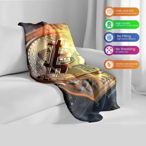 "Molten Bitcoin Core" Blockchain Heat Blanket - Fiery Digital Comfort