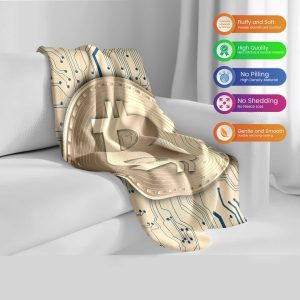Crypto Dreams: Bitcoin Circuit Board Blanket