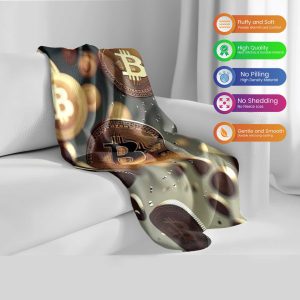 "Rising Bitcoin Phoenix" Crypto Fire Blanket - Rebirth & Resilience