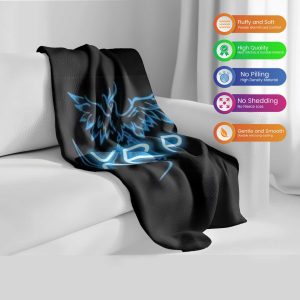 Neon Pulse Bitcoin Circuitry Plush Blanket