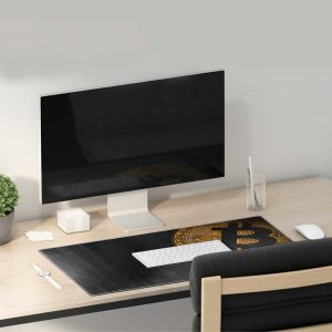 Minimalist Bitcoin Gold Coin Mouse Pad - Sleek Crypto Desk Accessory