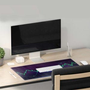 Dynamic Stock Market Chart Mouse Pad - Forex Trading & Crypto Graph Design