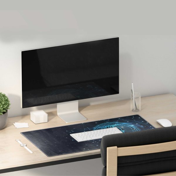Bitcoin Network Grid Mouse Pad - Futuristic Crypto & Tech Desk Mat - Image 2