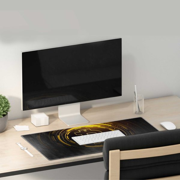 Bitcoin Gold Crypto Gaming Mouse Pad - Durable Stitched Edges & Non-Slip Base - Image 2