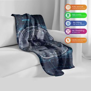 "Galactic Bitcoin Grid" Decentralized Comfort Blanket - Cosmic Tech Style