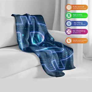 Bitcoin Blast! Cozy & Fluffy Crypto Comfort Blanket - Anti-Pill, Machine Washable Throw for Home & Travel