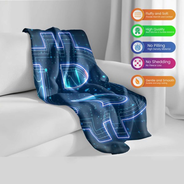 Bitcoin Blast! Cozy & Fluffy Crypto Comfort Blanket - Anti-Pill, Machine Washable Throw for Home & Travel - Image 2