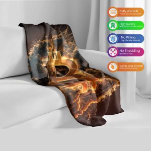 "Molten Bitcoin" Crypto Energy Blanket - Fiery & Cozy Comfort