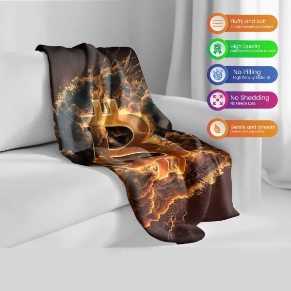 "Molten Bitcoin" Crypto Energy Blanket - Fiery & Cozy Comfort - Image 2