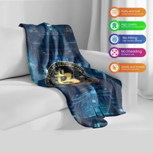 Cyber Crypto Glow: Illuminated Bitcoin Circuit Blanket