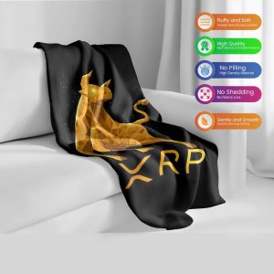 Blockchain Bull Run XRP Charging Plush Blanket