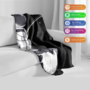 "To The Moon" Astronaut & Bitcoin Comforter - Cozy & Fluffy Crypto Space Bedding