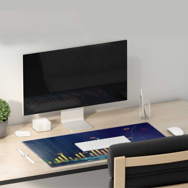 Crypto Currency Blockchain Network Mouse Pad - Non-slip Rubber Base & Stitched Edges - Image 2