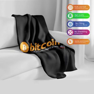 Golden Bitcoin Coinscape Plush Blanket