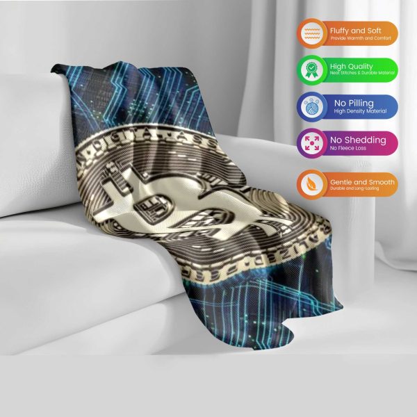 "Dynamic Bitcoin Flow" Crypto Energy Blanket - Vibrant Digital Comfort - Image 2