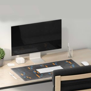 Crypto Currency Blockchain Network Gaming Mouse Pad - Non-slip & Stitched Edges