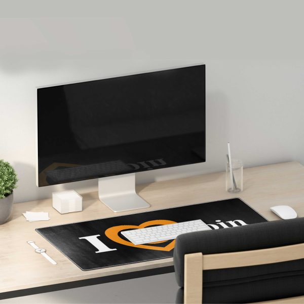 "I Love Bitcoin" Statement Gaming Mouse Pad - Crypto Enthusiast Desk Mat - Image 2
