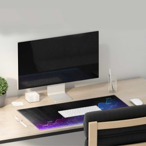 Crypto Currency Blockchain Network Gaming Mouse Pad - Non-slip & Stitched Edges