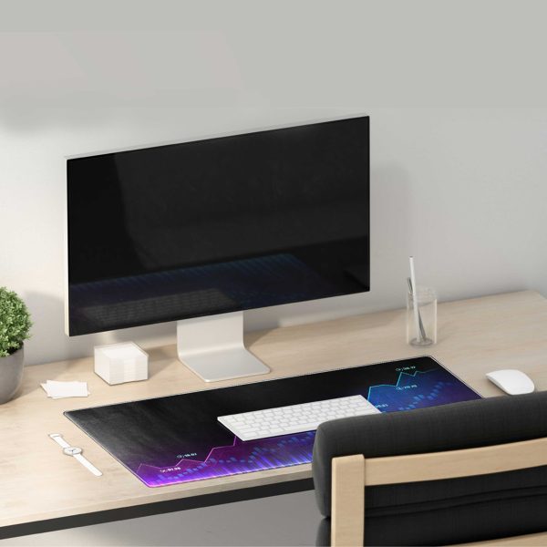 Crypto Currency Blockchain Network Gaming Mouse Pad - Non-slip & Stitched Edges - Image 2