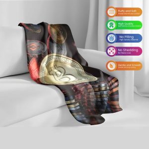 "Rising Sun Bitcoin" Horizon Crypto Blanket - Golden Dawn of Digital Finance