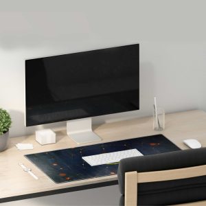 Bitcoin Network & HUD Display Gaming Mouse Pad - Crypto Tech Desk Mat