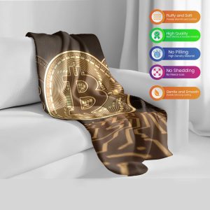 Luminosity Crypto Circuit Bitcoin Plush Blanket