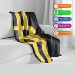 Bitcoin Crypto Enthusiast Black & Gold Comforter - Cozy, Fluffy & Machine Washable