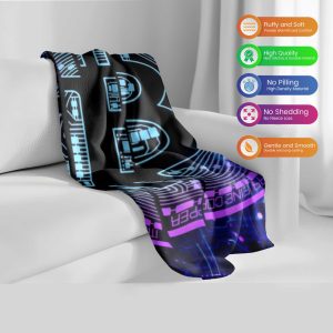 Deep Space Crypto Circuitry Plush Blanket