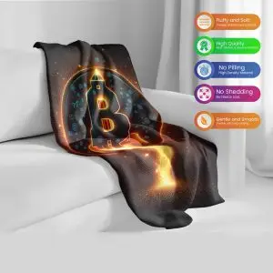 "Bitcoin Launchpad" Crypto Rocket Ascent Blanket - Propel Your Comfort