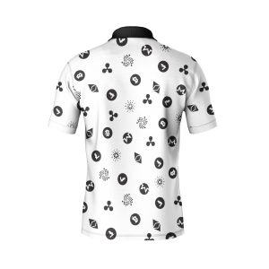 Crypto Pattern Polo Shirt - High Quality Polyester Unisex Tee - Short Sleeve