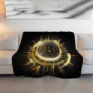 Bitcoin Vortex 3D Luxury Comforter - Sci-Fi Crypto Bedding