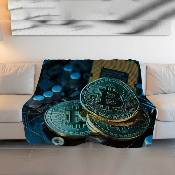 "Galactic Bitcoin Network" Digital Universe Blanket - Ultimate Crypto Comfort - Image 2
