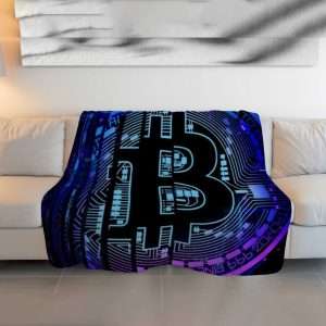 Deep Space Crypto Circuitry Plush Blanket