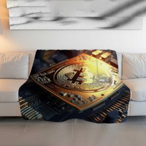 "Molten Bitcoin Core" Blockchain Heat Blanket - Fiery Digital Comfort