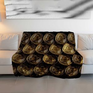 Dark Luxe Bitcoin Dream Comforter - Opulent Crypto Bedding