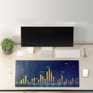 Crypto Currency Blockchain Network Mouse Pad - Non-slip Rubber Base & Stitched Edges