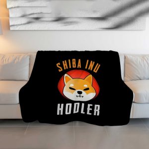 Shiba Inu Vampire Crypto Halloween Plush Blanket