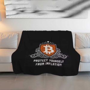 "Protect Yourself From Inflation" Bitcoin Plush Blanket