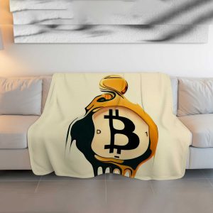 Liquid Gold Bitcoin Dream Plush Blanket
