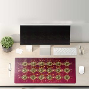 Bitcoin Digital Wallet & Market Mouse Pad - Crypto Tech Desk Mat