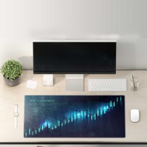 World Economics & Global Market Data Chart Mouse Pad - Dynamic Finance Display