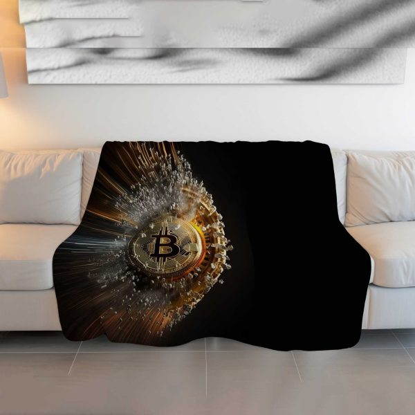 "Digital Dreamscape" Bitcoin & Crypto Portal Blanket - Cozy & Mysterious - Image 3
