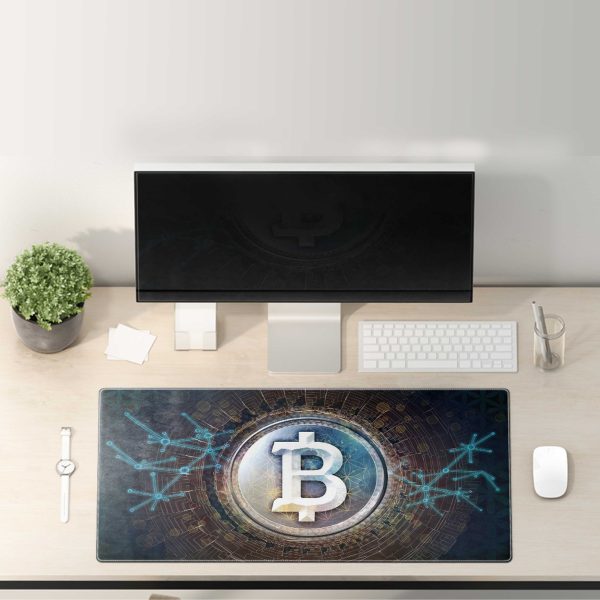 Bitcoin Cryptocurrency Themed Gaming Mouse Pad - Durable & Non-Slip - Image 3