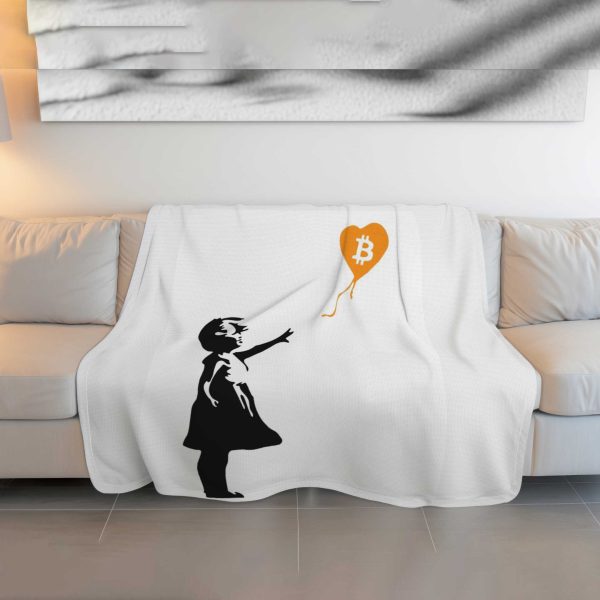 Banksy-Inspired "Girl with Balloon" Art Blanket - Image 3