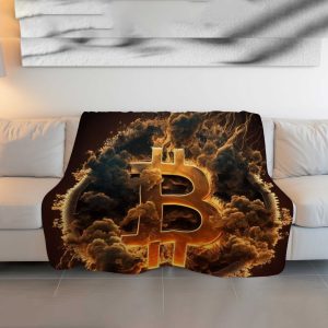 "Molten Bitcoin" Crypto Energy Blanket - Fiery & Cozy Comfort