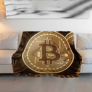 Luminosity Crypto Circuit Bitcoin Plush Blanket